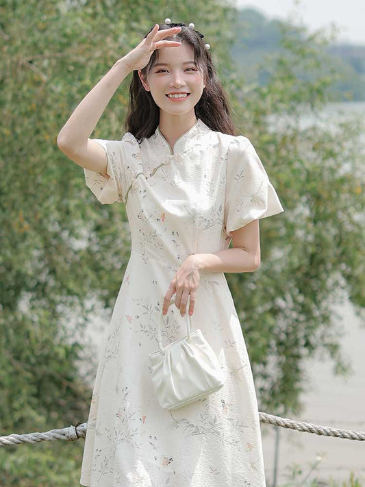 China retro flower dress
