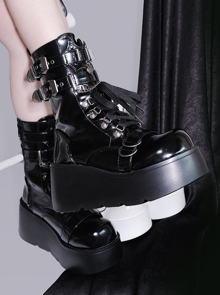 subculture night short boots round toe muffin boots