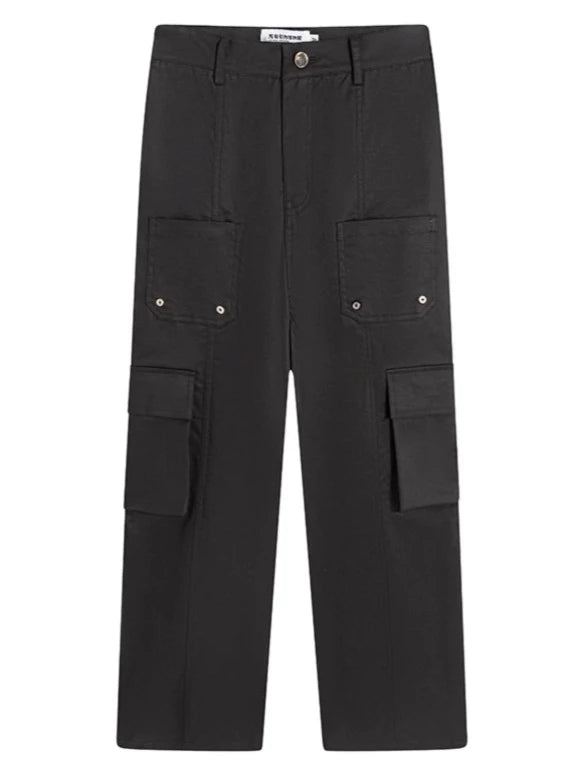Straight Casual Cargo Pocket Pants