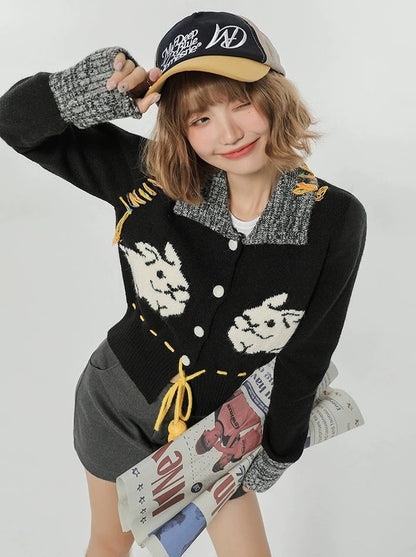 American Rabbit Retro Sweater Knit Cardigan