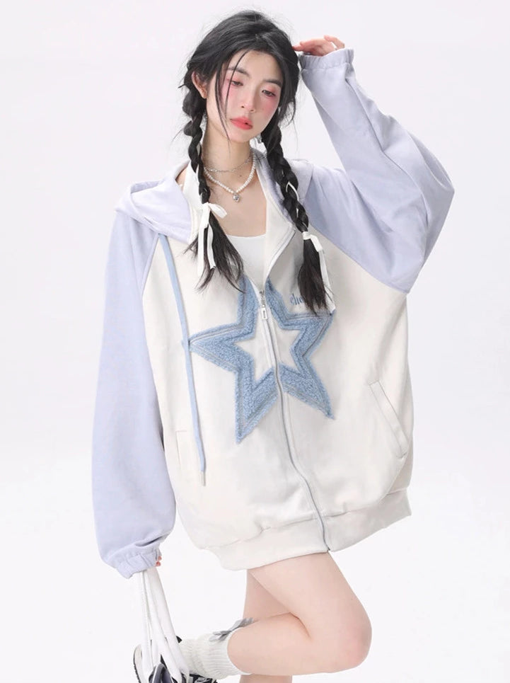 Sturlose Hooded Cardigan Sweatshirt