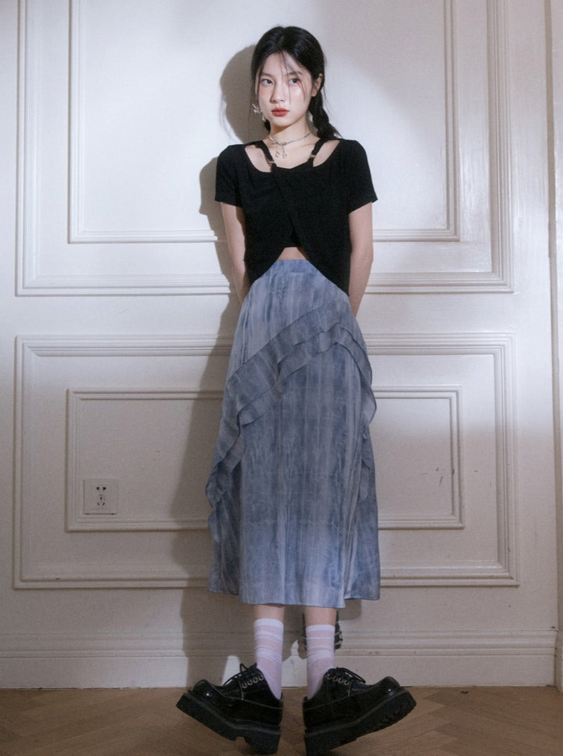 Blue Ink Flyl Dark Skirt