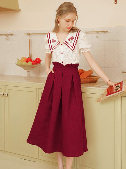 Retro A Line High West Skirt