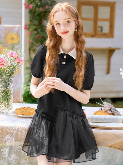 Puff sleeves doll dress