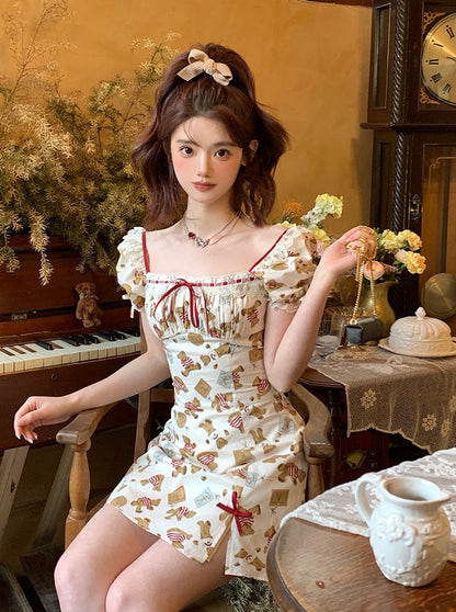 Floral Skirt Romantic Square Color Bae Apint