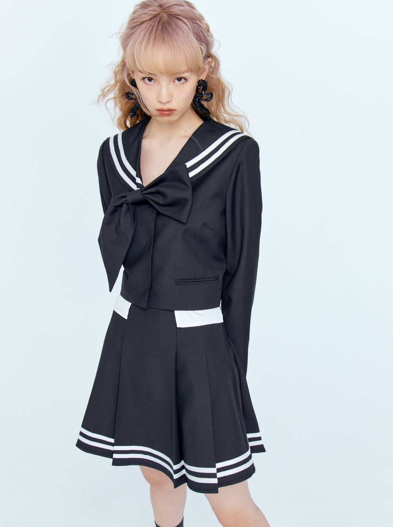 スイートネイビーセーラーセットアップ – Belchic