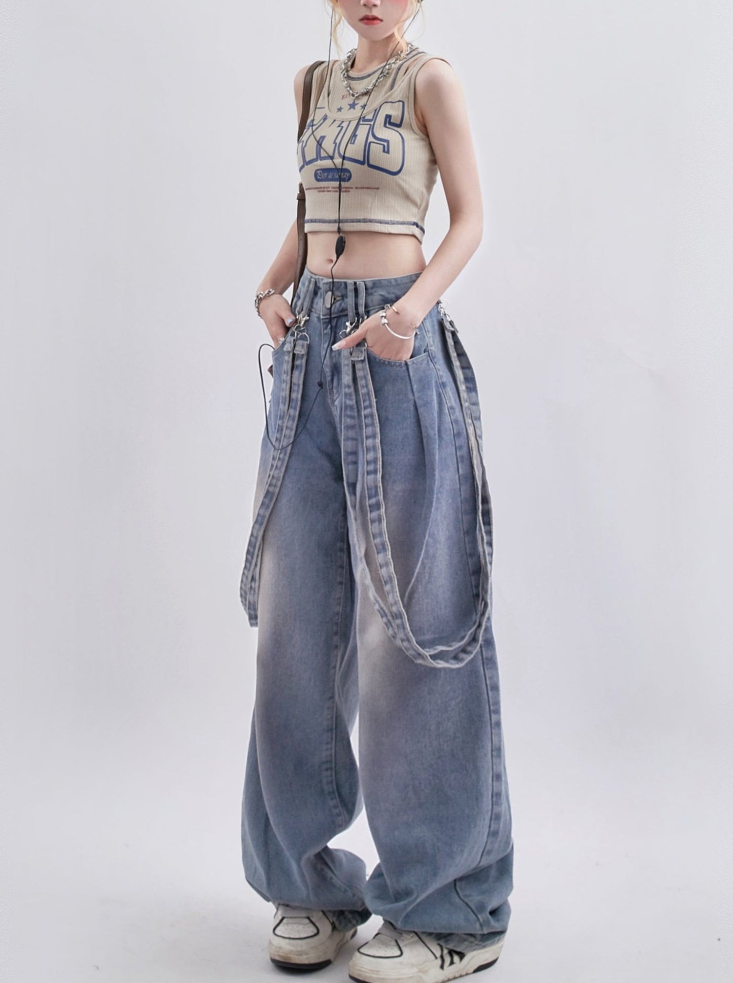 Loosenim suspender pants