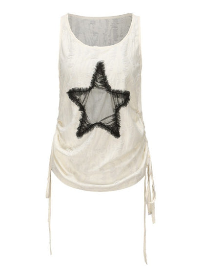 big star sleeveless tops 