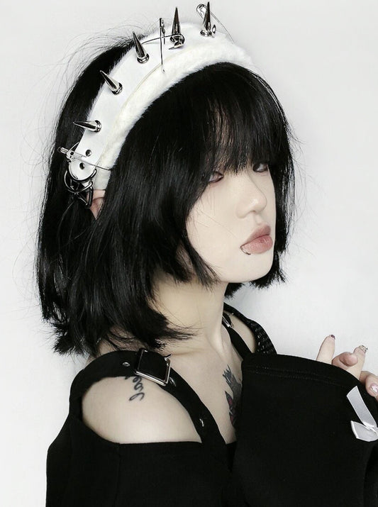 white gothic subculture gothic headband