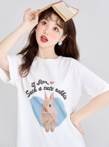 Rabbit Over T -shirt