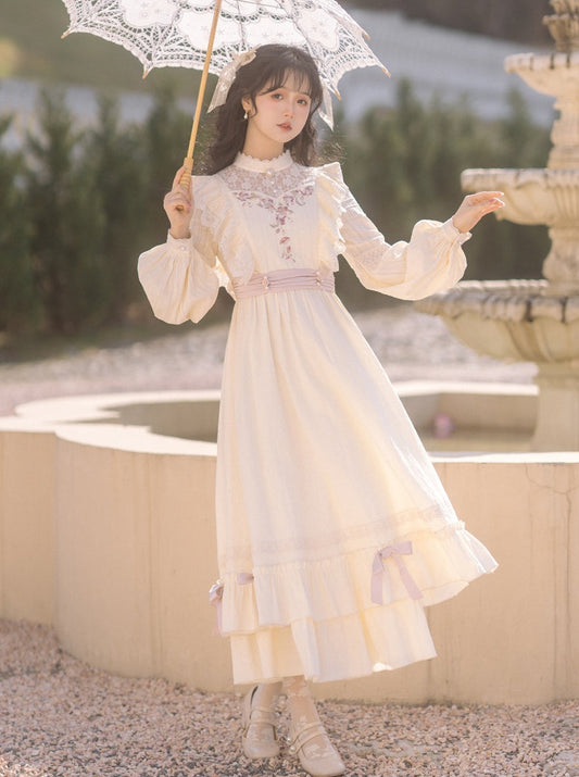 flower embroidery lace dress