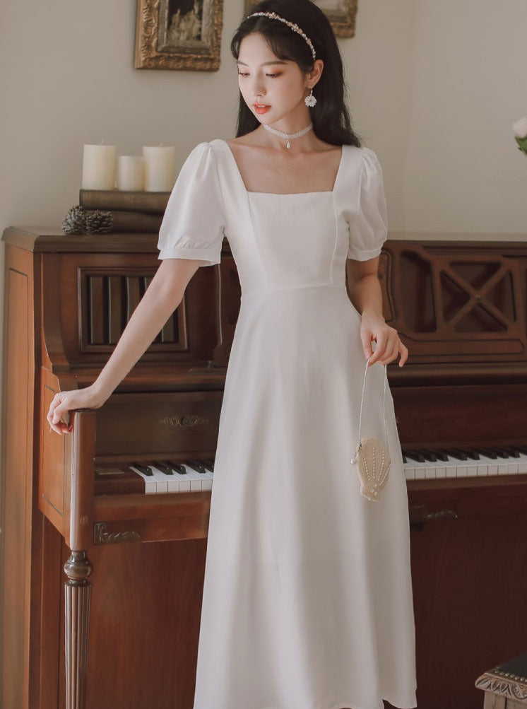 plain white wedding dress