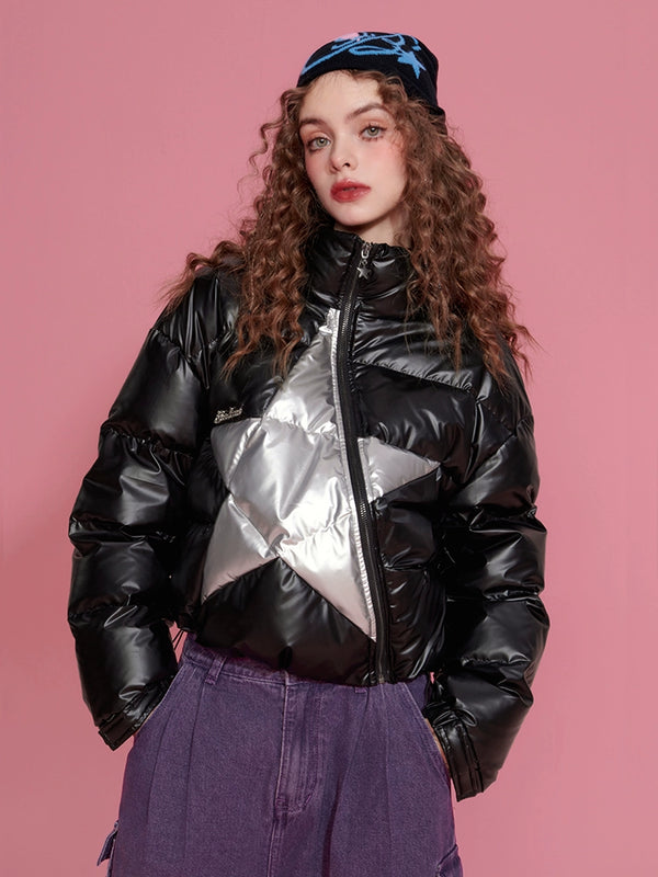 Glossy loose short down