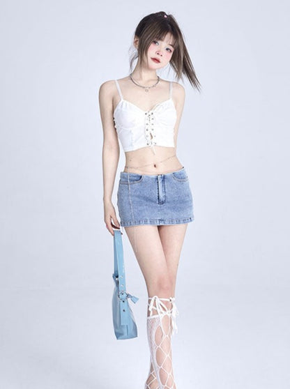 white short tube camisole