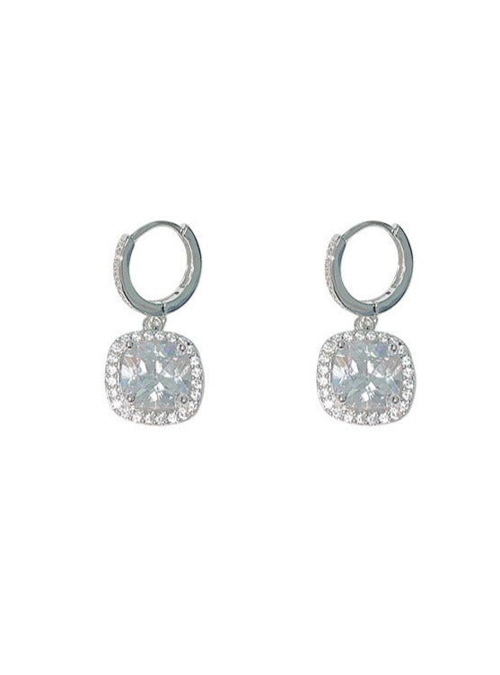 Crystal cube earrings + piercings