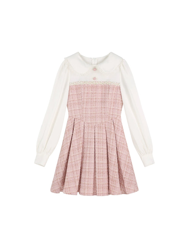 French Doll Color Tweed Dress