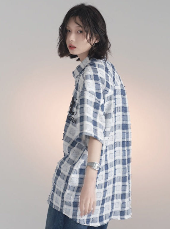 Square Check Loose Shirt