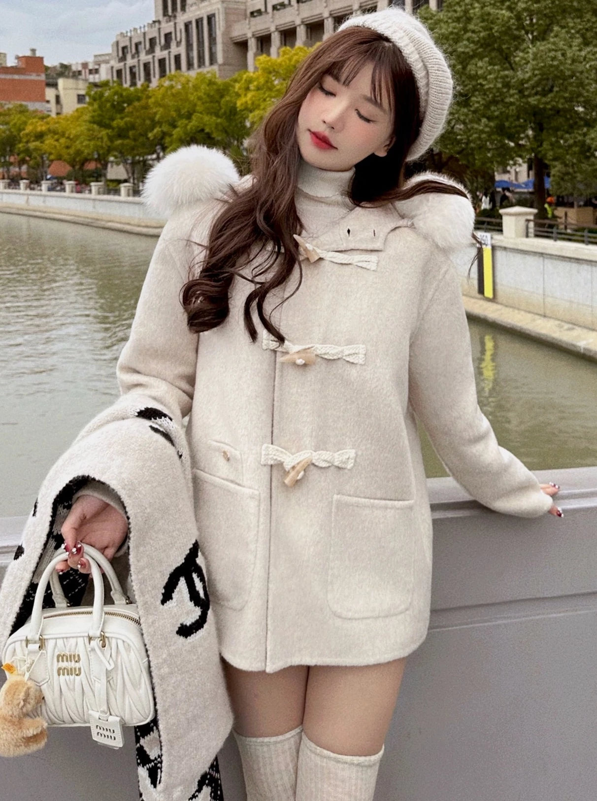 Romance Retro Horn Button Wool Coat