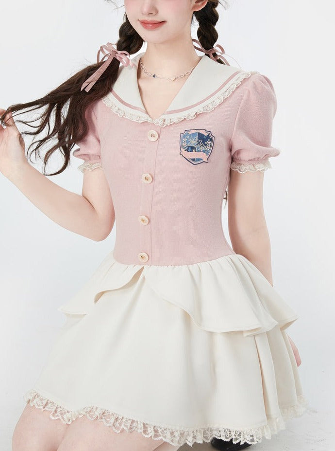 Sailor College School Girl One Piece