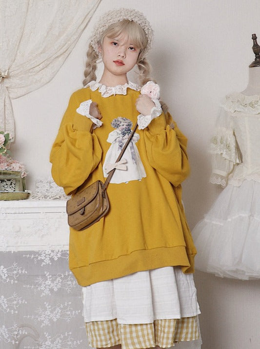 Couple print pullover