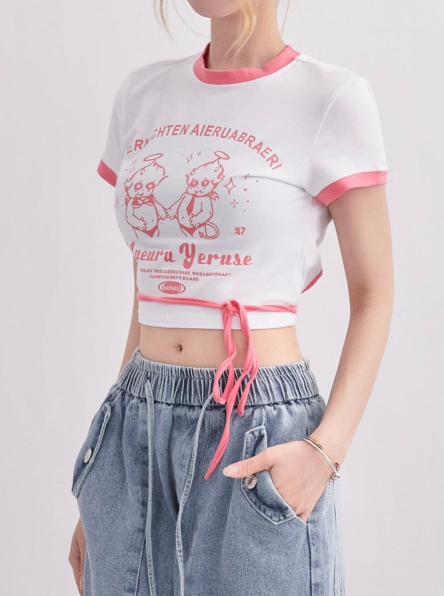 Angel Bai Color Pink T -shirt