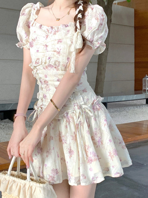 Girly West Mark Rose Square Neck One Piece