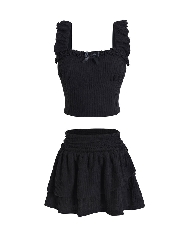 スタイルニットオフショルダーセットアップ