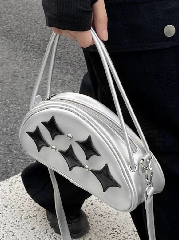 Diamond Studded Boston Bag