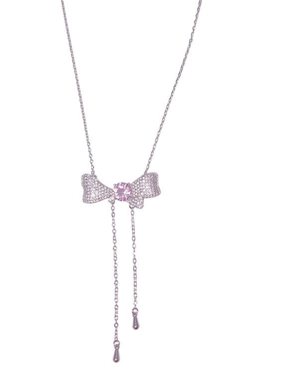 Jewel Ribbon Necklace