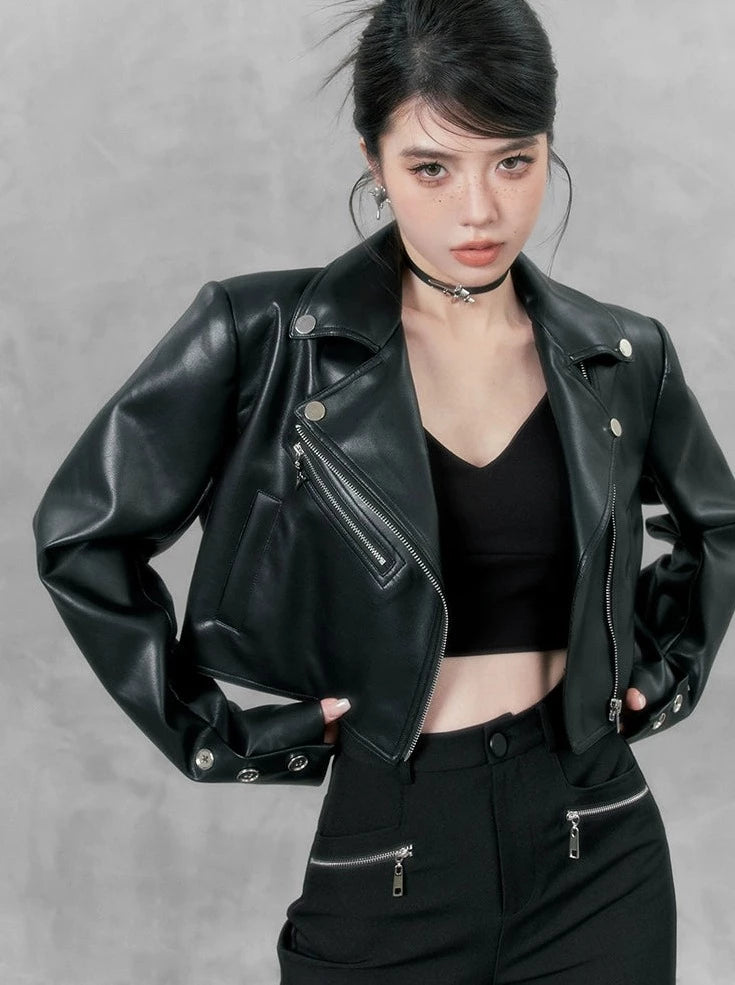 Mode Short Leather Jacket