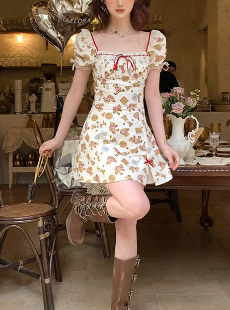 Floral Skirt Romantic Square Color Bae Apint