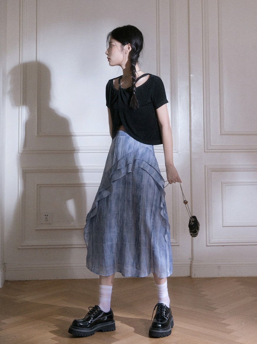 Blue Ink Flyl Dark Skirt