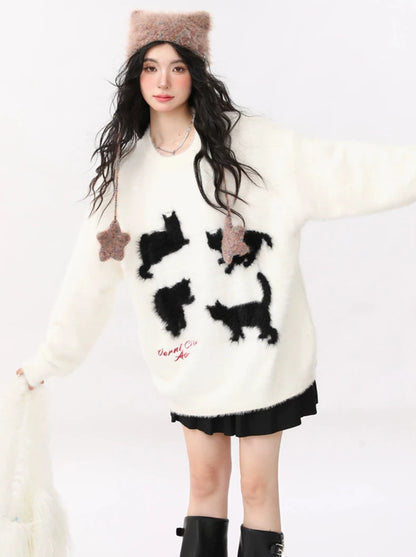 New Soft Loose Niche Design Cat Sweater