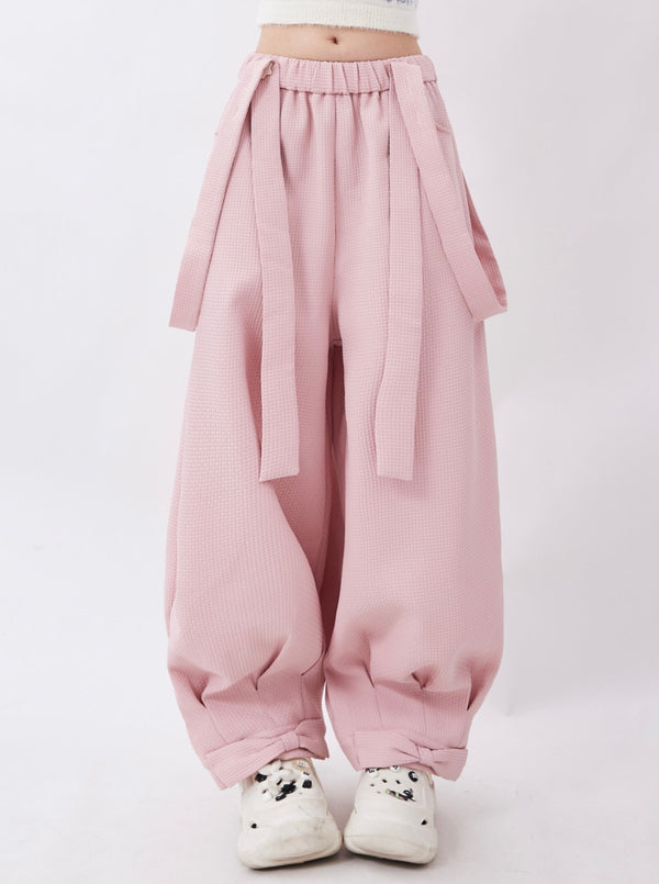 ウェアリボンデザインカジュアルパンツ