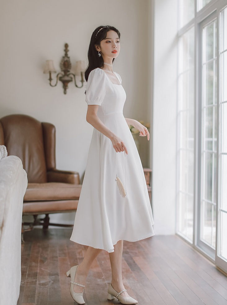 plain white wedding dress