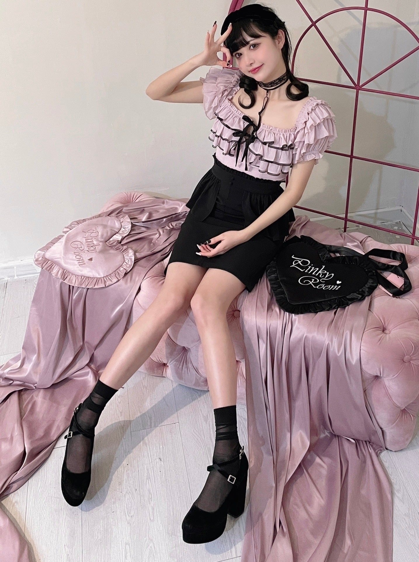 Girls Design Frill Slit skirt