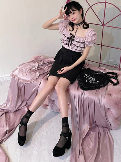 Girls Design Frill Slit skirt