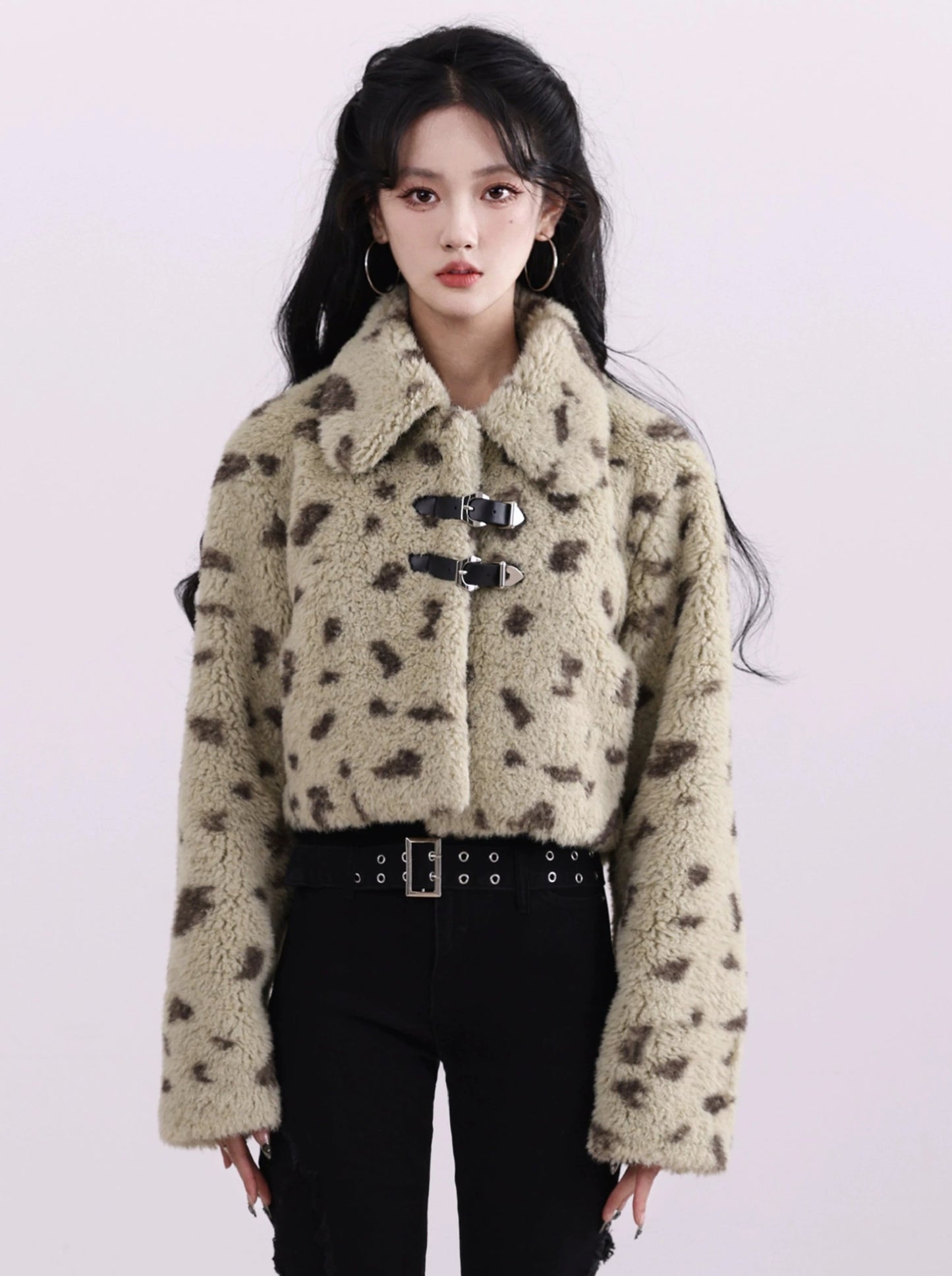 Green Leopard Fur Coat