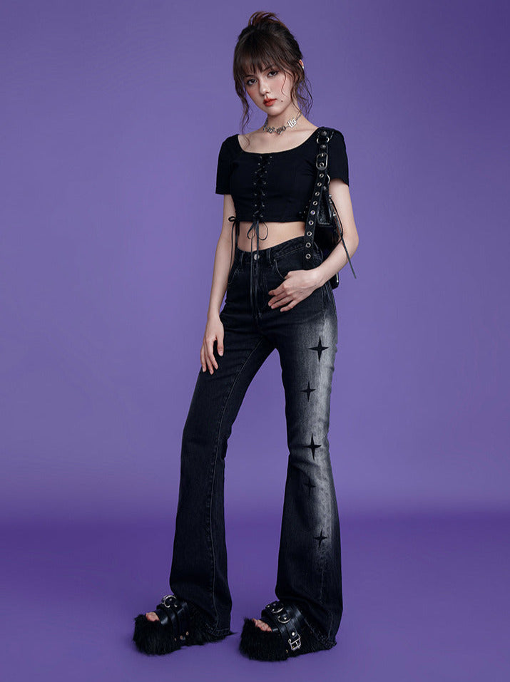 Dark Cool Star Flare Denim