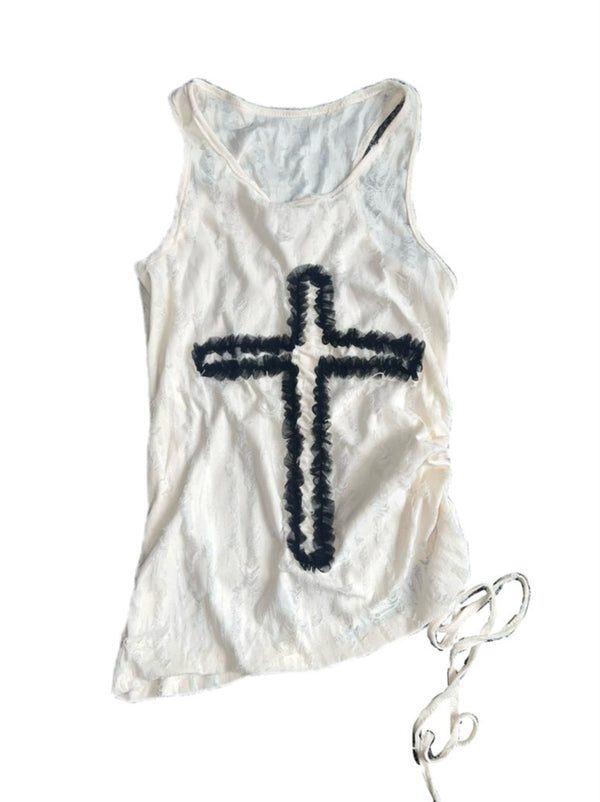 Subcar Cross Loose Lip Dodrost Tank Top