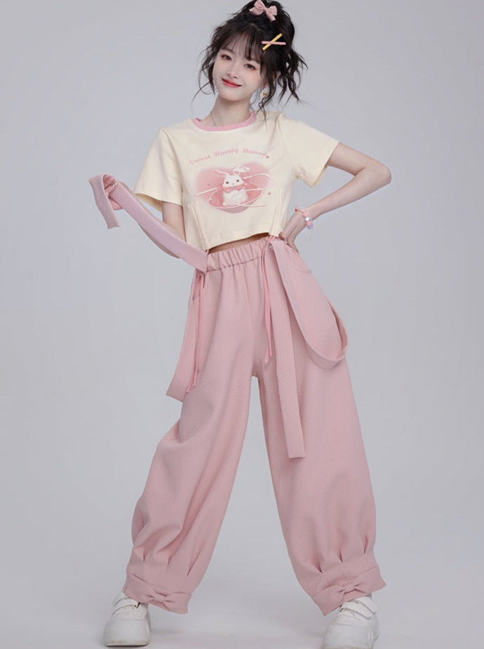 Balloon wide suspender pants