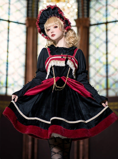 Dark baroque neutral set-up dress twin dress