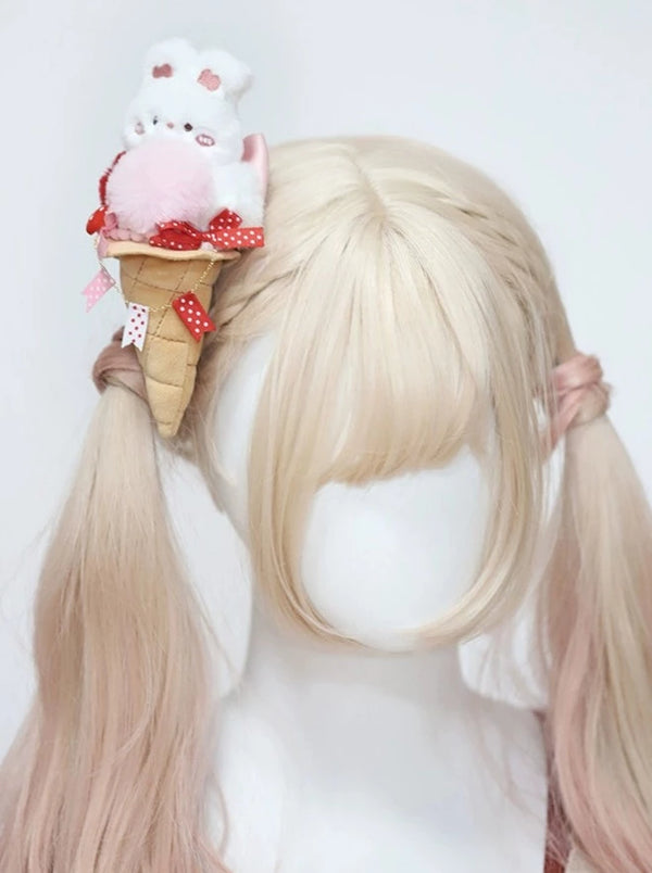 バニーストロベリーフリルヘアアクセサリー