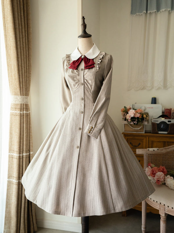 College Classical Retro Stripe Dress