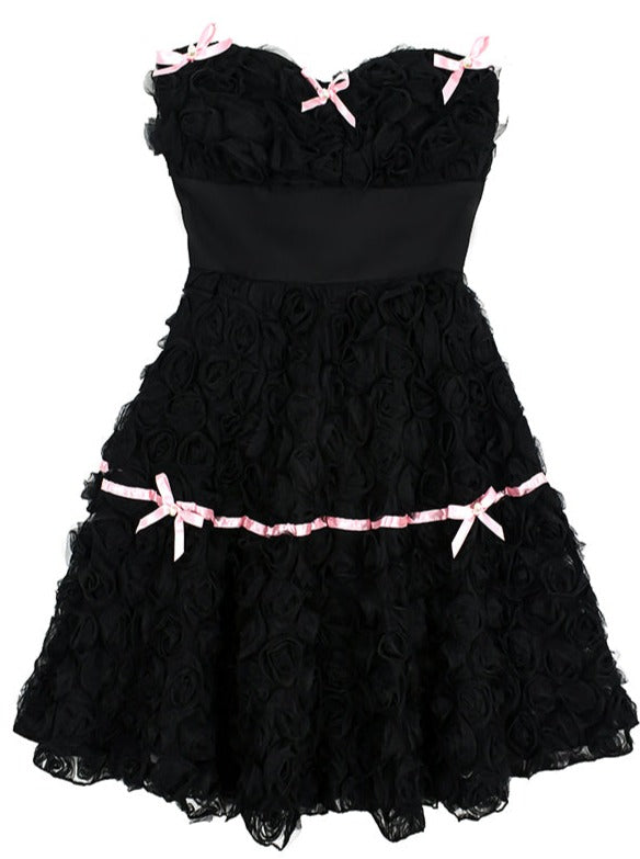 Dark Rose Ribbon Dress