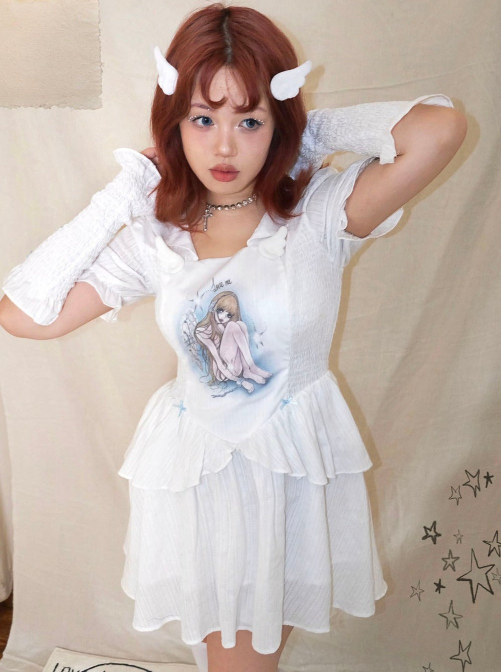 Angel Princess Pleated Fluffy Dress