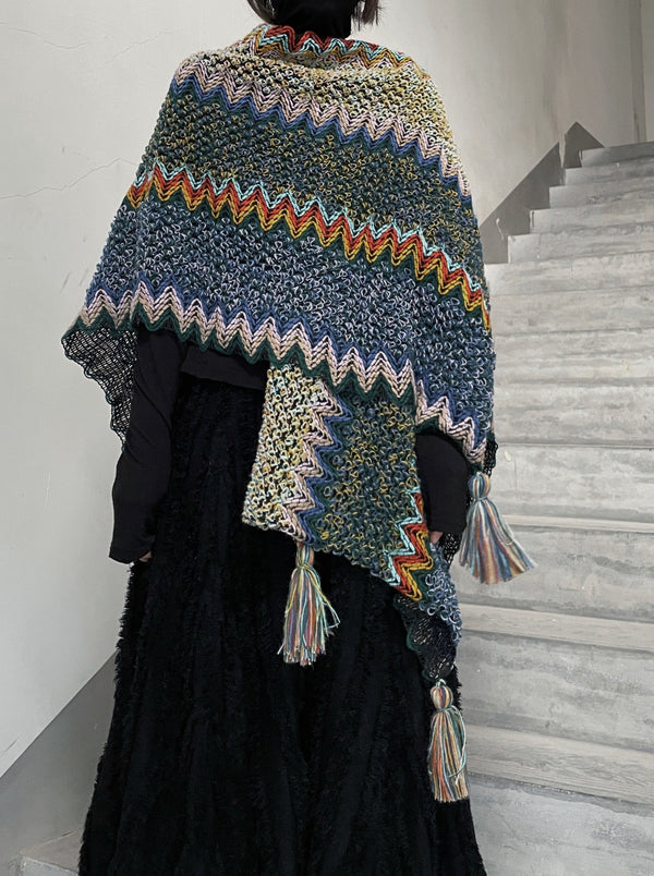 mode retro cape cardigan