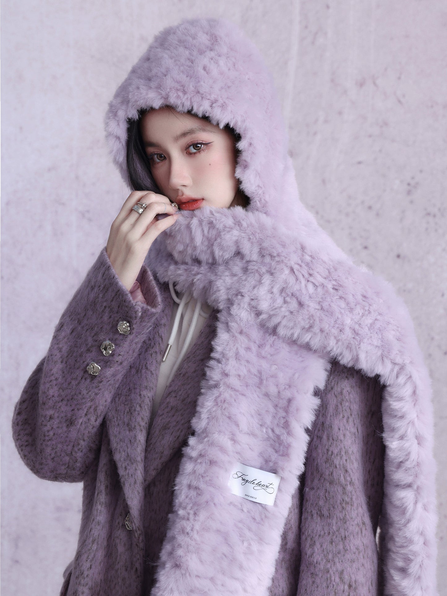 Manteau surdimensionné classique violet