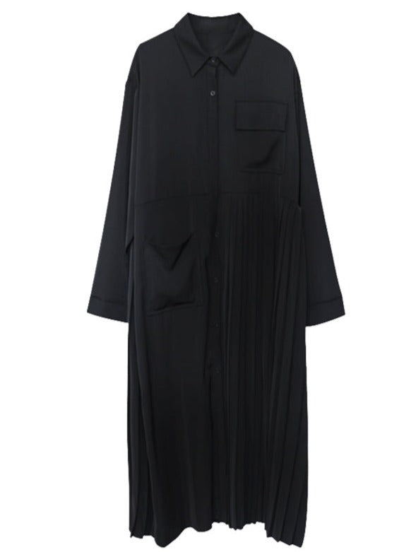 Dark style loose shirt dress