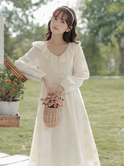 Frill Color Embroidered Fairy Dress